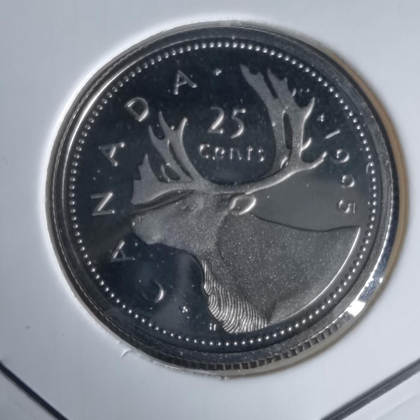 沼泽如烟--第1050场 加拿大1995年25分精制币