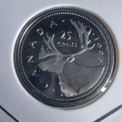 沼泽如烟--第1050场 - 加拿大1995年25分精制币