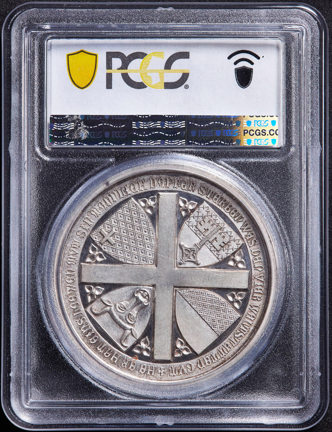 【俄甄集藏】满园春色-2026年(051)04-22星期三 晚 19:30 全场包邮 瑞士1886年纪念森帕赫战役600周年大银章，PCGS SP63，高浮雕，类精制底板，凝霜感强烈，经典品种