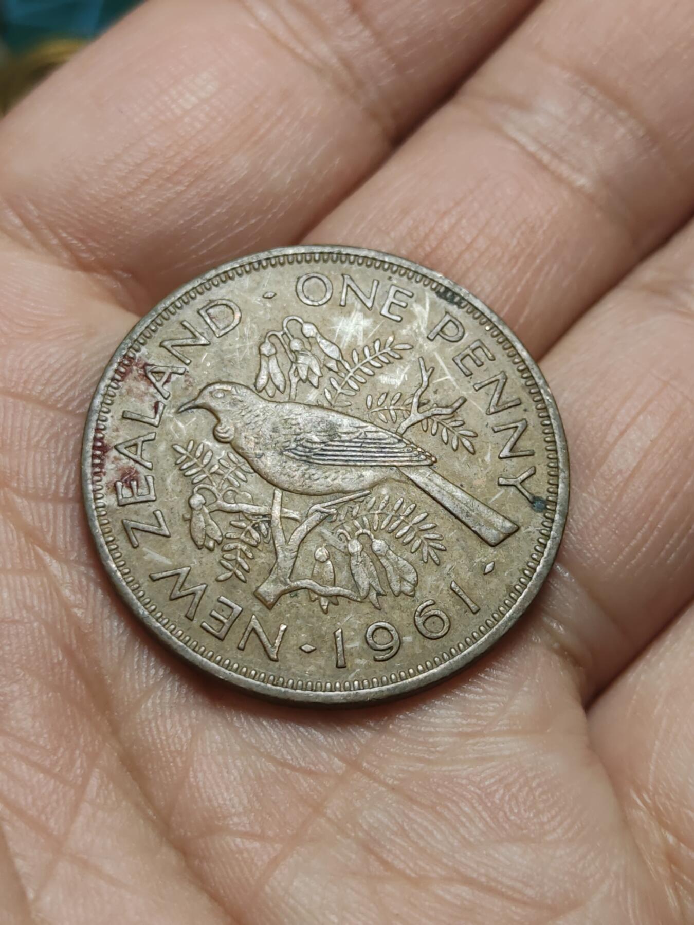 2026年第四十三场(总第二百一十二场）外国好品散币场(免佣金) 新西兰🇳🇿1961年1便士(伊丽莎白二世青年桂冠第二版)