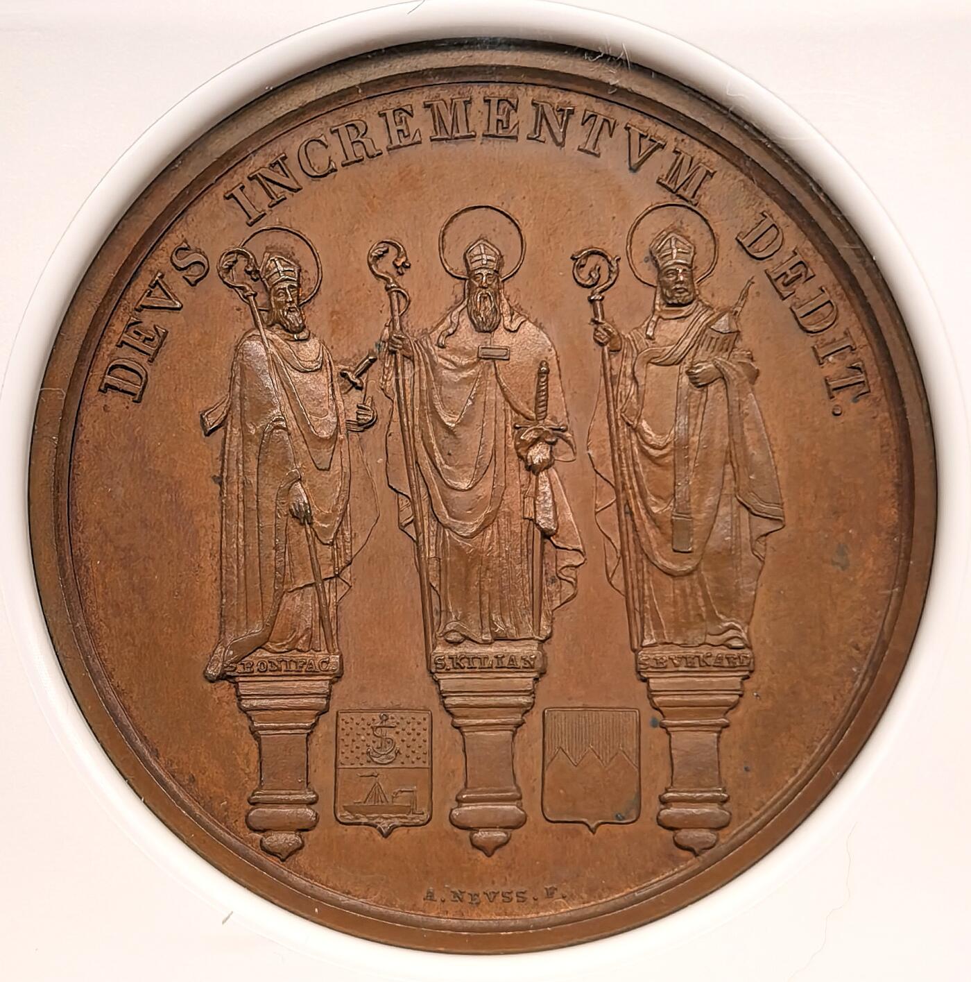 凡希社世界钱币微拍第三百二十二期 1843德国维尔茨堡修道院纪念铜章NGC-MS63