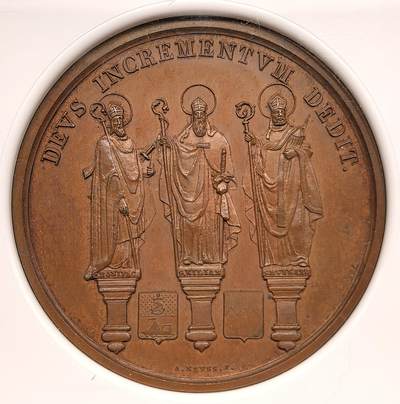 凡希社世界钱币微拍第三百二十二期 - 1843德国维尔茨堡修道院纪念铜章NGC-MS63