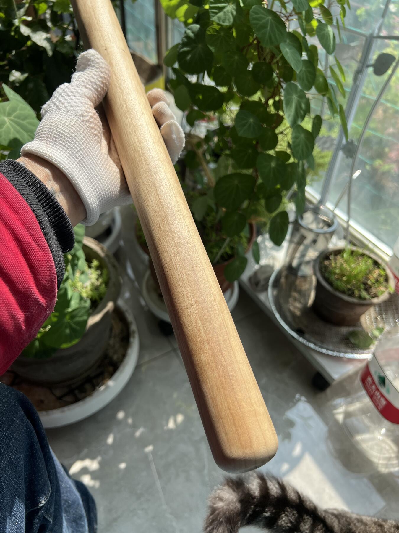 零元拍：金丝楠擀面杖文玩棍，无漆无蜡，尺寸约：60/4CM