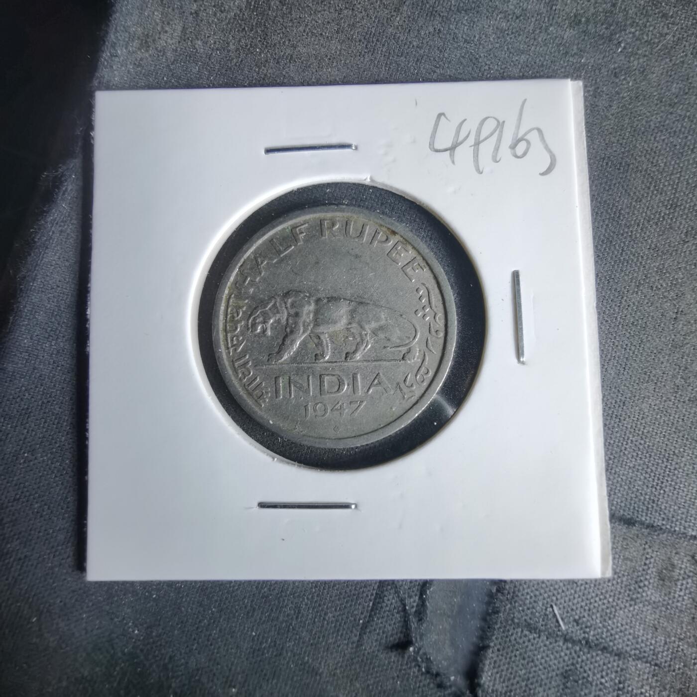 沼泽如烟--第1049场 英属印度1947年半卢比