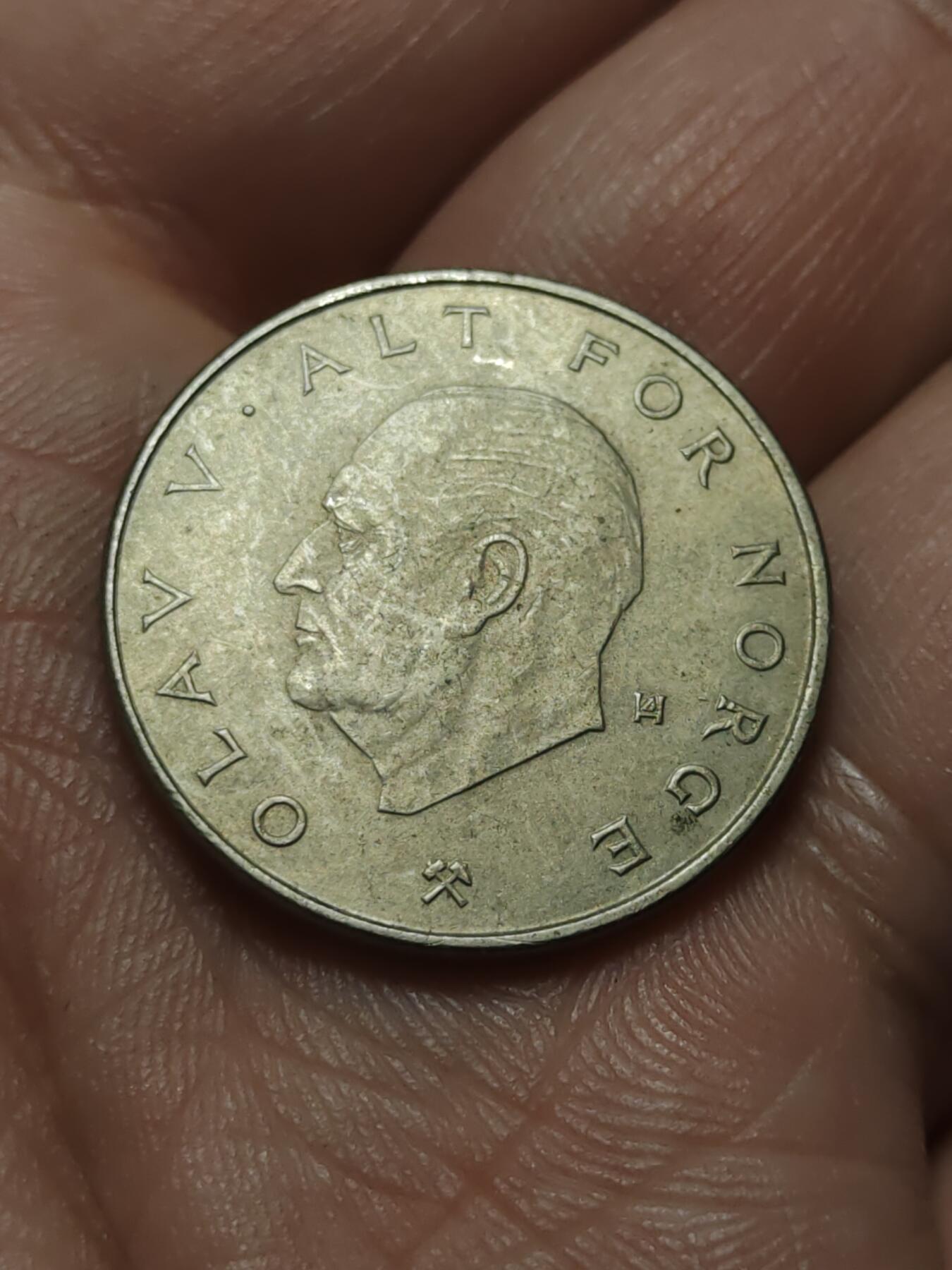 2026年第四十三场(总第二百一十二场）外国好品散币场(免佣金) 挪威🇳🇴1977年1克朗(奥拉夫五世第二套，AB标)