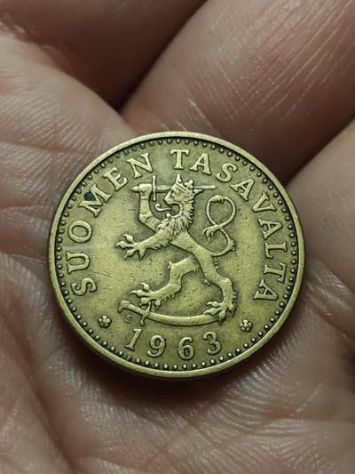 2026年第四十三场(总第二百一十二场）外国好品散币场(免佣金) - 芬兰🇫🇮1963年20盆尼(第三套流通硬币，S标)