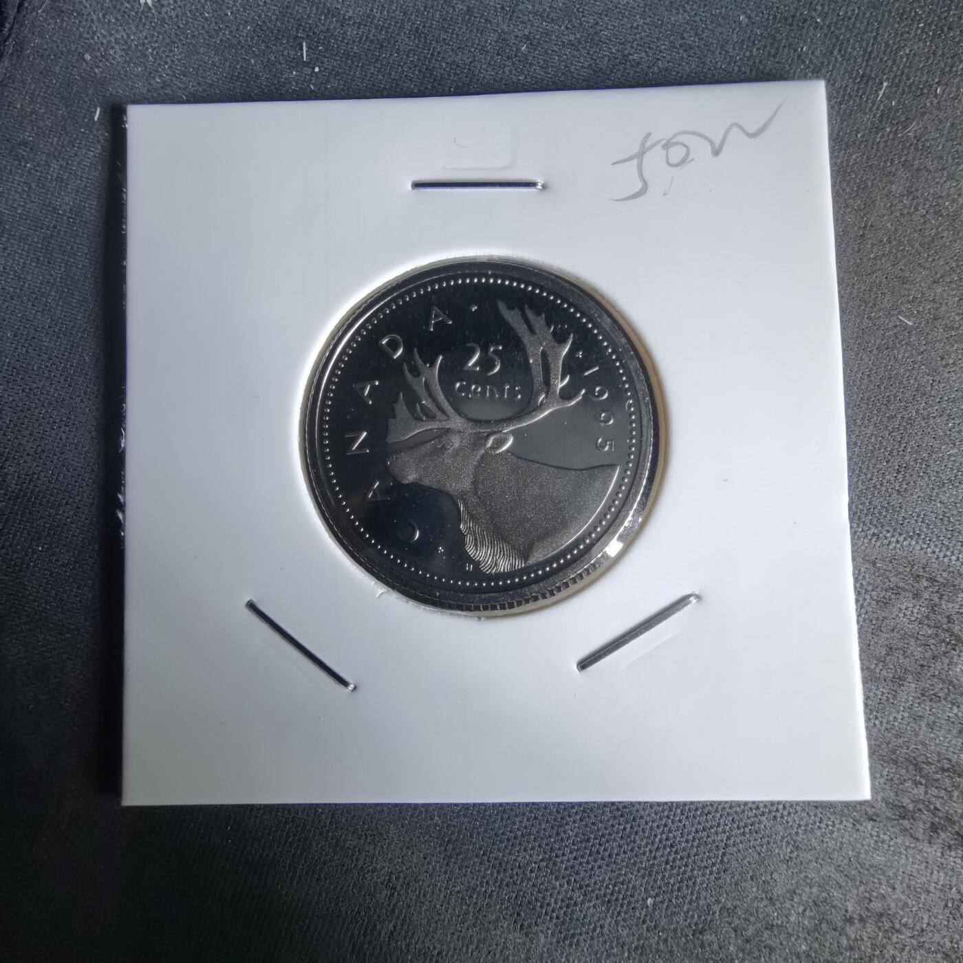 沼泽如烟--第1050场 加拿大1995年25分精制币