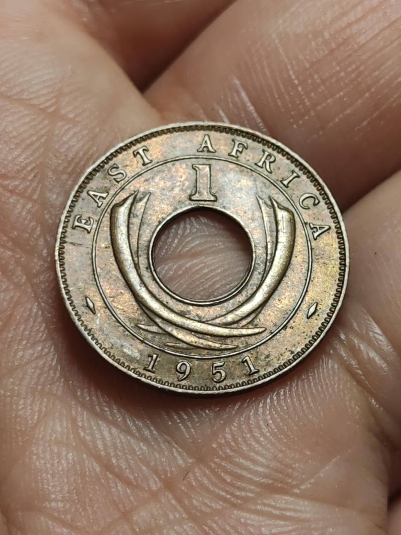 2026年第四十三场(总第二百一十二场）外国好品散币场(免佣金) 好品–英属东非1951年1分(乔治六世第二版，H标喜敦厂造)