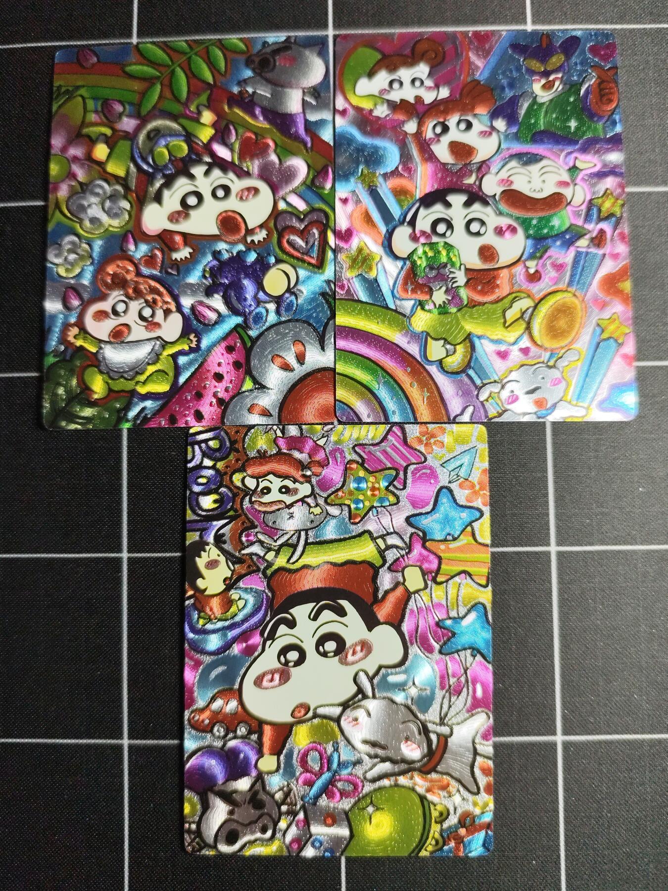 欢迎送拍、零成本上架，释放现金流，合理分配上拍卡品 【折光一套】自制卡 蜡笔小新一套3张 奇典文化