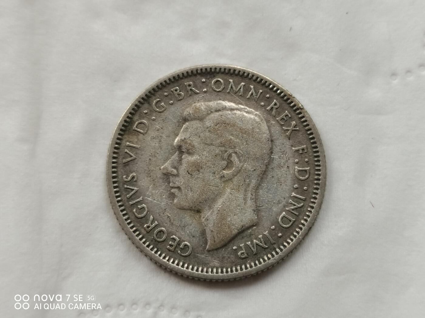 硬币十银币 1946年澳大利亚绵羊头1先令银币