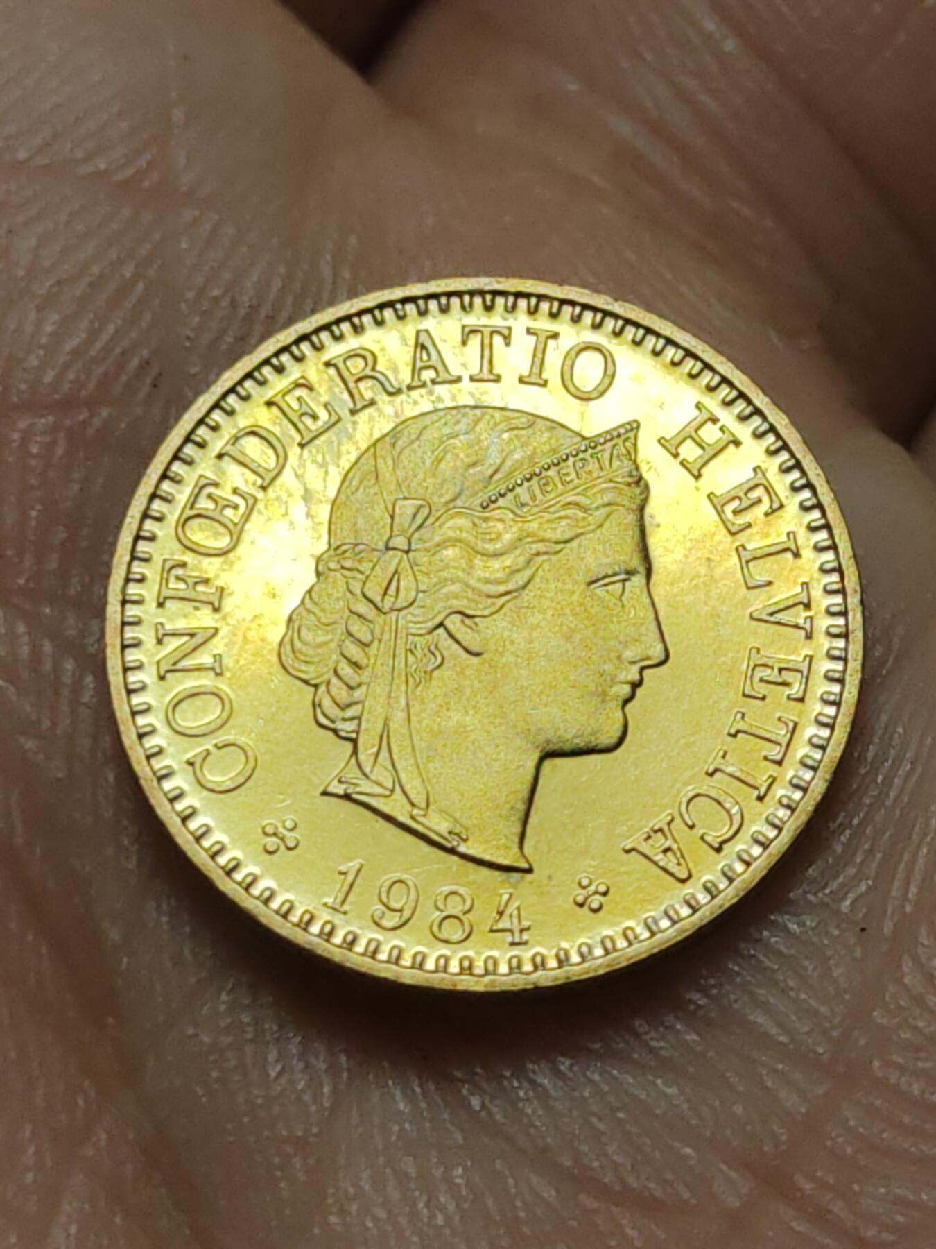 2026年第四十三场(总第二百一十二场）外国好品散币场(免佣金) 好品–瑞士🇨🇭1984年5生丁(第五版，无标版)