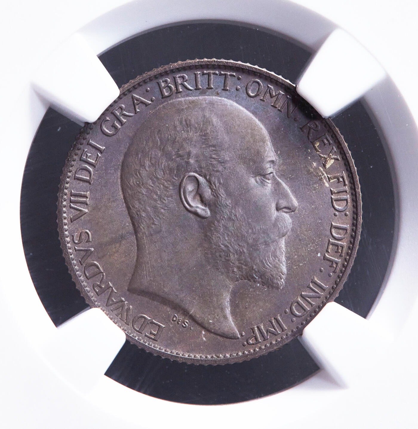 【俄甄集藏】满园春色-2026年(051)04-22星期三 晚 19:30 全场包邮 英国1902年爱德华七世精制6便士银币，NGC PF63 MATTE，酱彩老包浆，磨砂底板