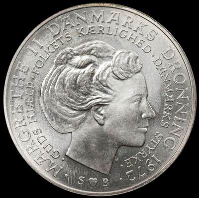 修遠堂世界钱币第111期 - 1972年丹麦国王更迭纪念10克朗银币 20.40g，含银80%