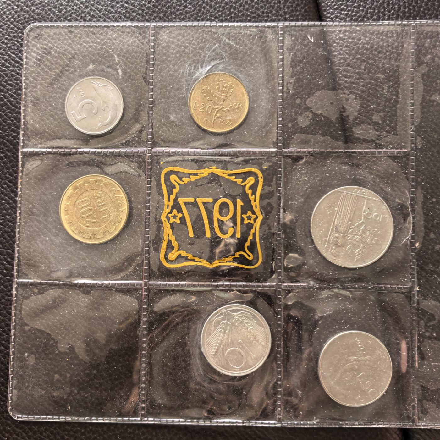 道一币馆币章第一百七十四场 原封带证 意大利1977年套币六枚