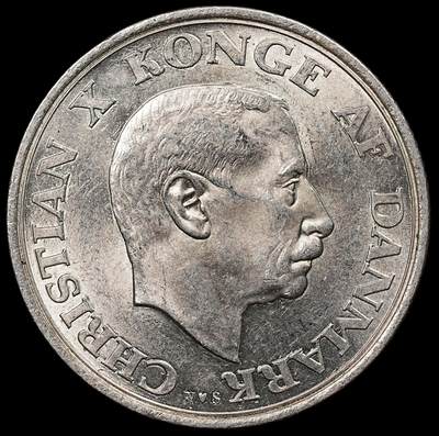 修遠堂世界钱币第111期 - 1945年丹麦国王75岁大寿纪念2克朗银币 重15g，含银80%