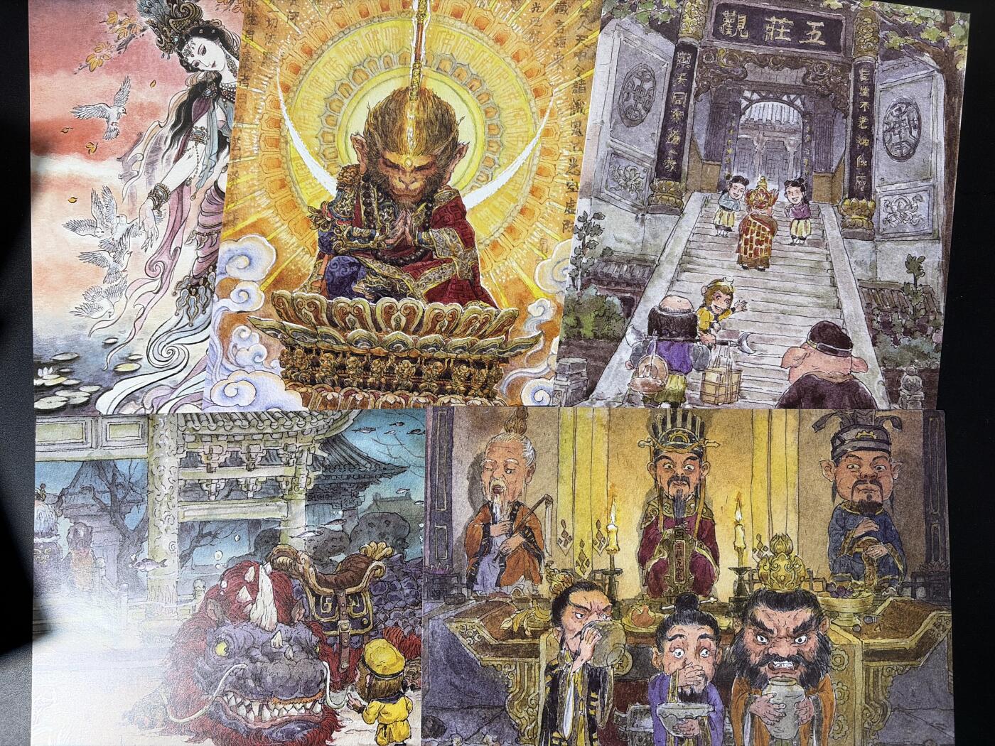 NO.30 好又多金牌大场，每周一站式配齐，方便凑单！（周6晚9点截拍，卖家送拍0抽成！） 乐卡文化 西游手记 第二弹 郭京辉装饰画4张+不二猿女儿国国王 A4装饰画 1套