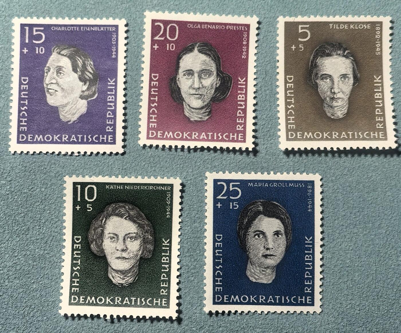 盛世勋华——号角文化勋章邮票专场拍卖第314期 东德邮政1959年发行 5全新票 殉难的反法西斯英雄