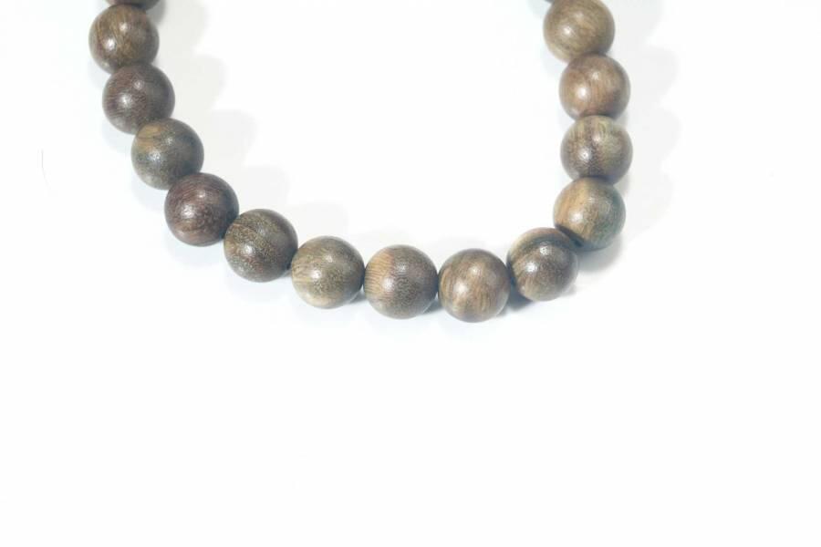 上海都达杂项专场八十一【全场包邮】  天然绿檀木0.9圆珠手串63-318