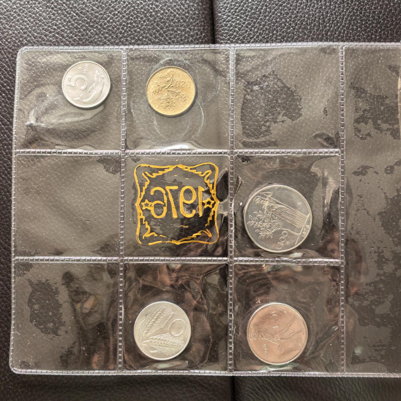 道一币馆币章第一百七十四场 原封带证 意大利1976年套币五枚