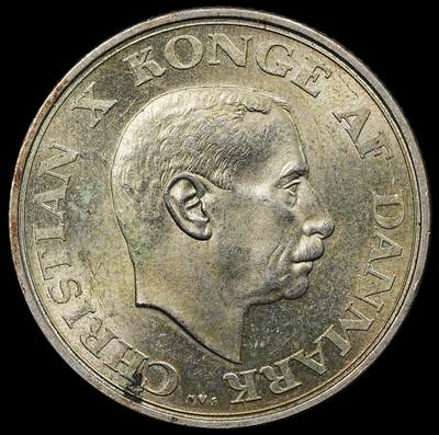 修遠堂世界钱币第111期 - 1937年丹麦国王登基25周年纪念2克朗银币 15g，含银80%