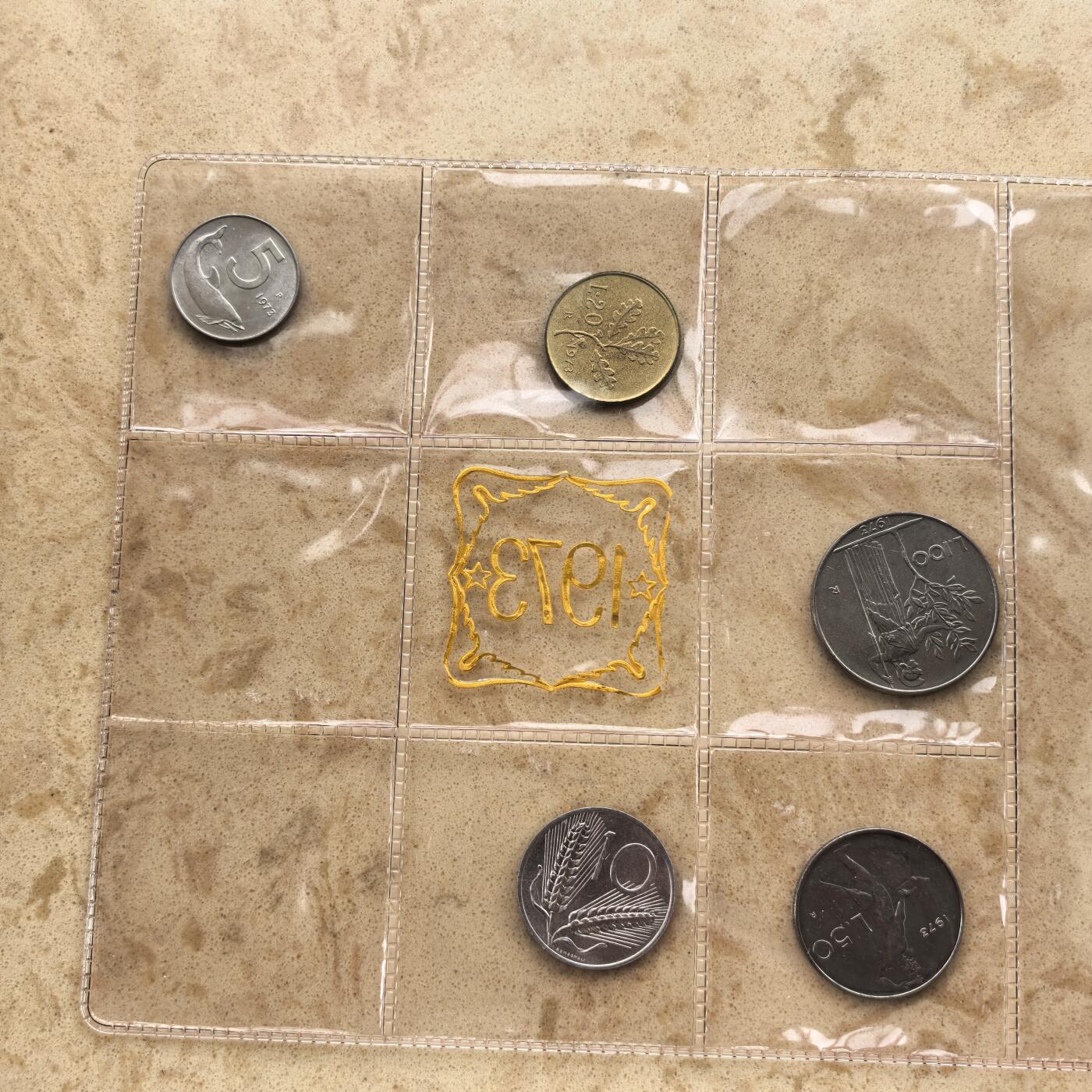 道一币馆币章第一百七十四场 原封带证 意大利1973年套币五枚