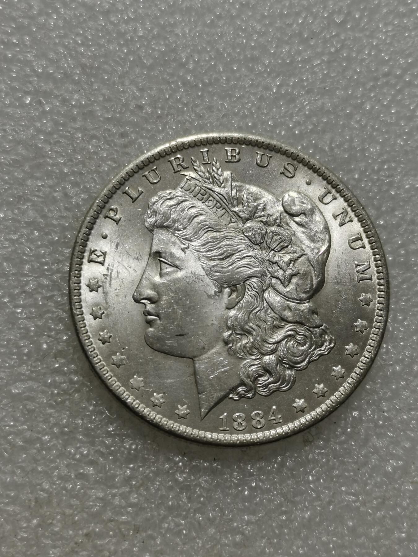 天下钱庄专场欢迎参拍 UNC 1884美国摩根一美元银币