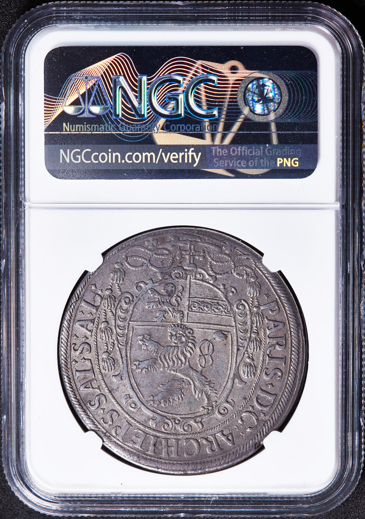 【俄甄集藏】满园春色-2026年(051)04-22星期三 晚 19:30 全场包邮 神圣罗马帝国-奥地利萨尔茨堡1623年帕里斯·冯·洛德龙大主教1泰勒大银币，NGC AUD，原味老包浆，细节尚佳，疑似错杀，正面人像为萨尔茨堡奠基者与主保圣人圣鲁伯特