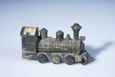 上海都达杂项专场102【全场包邮】  合金蒸汽火车头造型卷笔刀摆件65-340