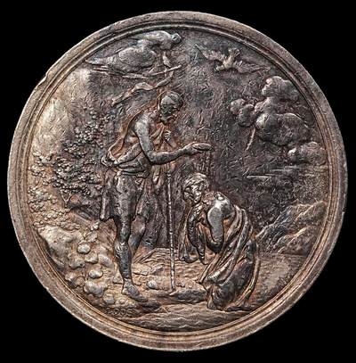 修遠堂世界钱币第111期 - 19世纪德国洗礼纪念银章，普鲁士宫廷首席章牌雕刻师名家LOOS作品，42.08mm，27.70g