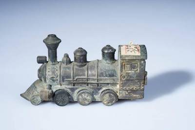 上海都达杂项专场102【全场包邮】  合金蒸汽火车头造型卷笔刀摆件65-340