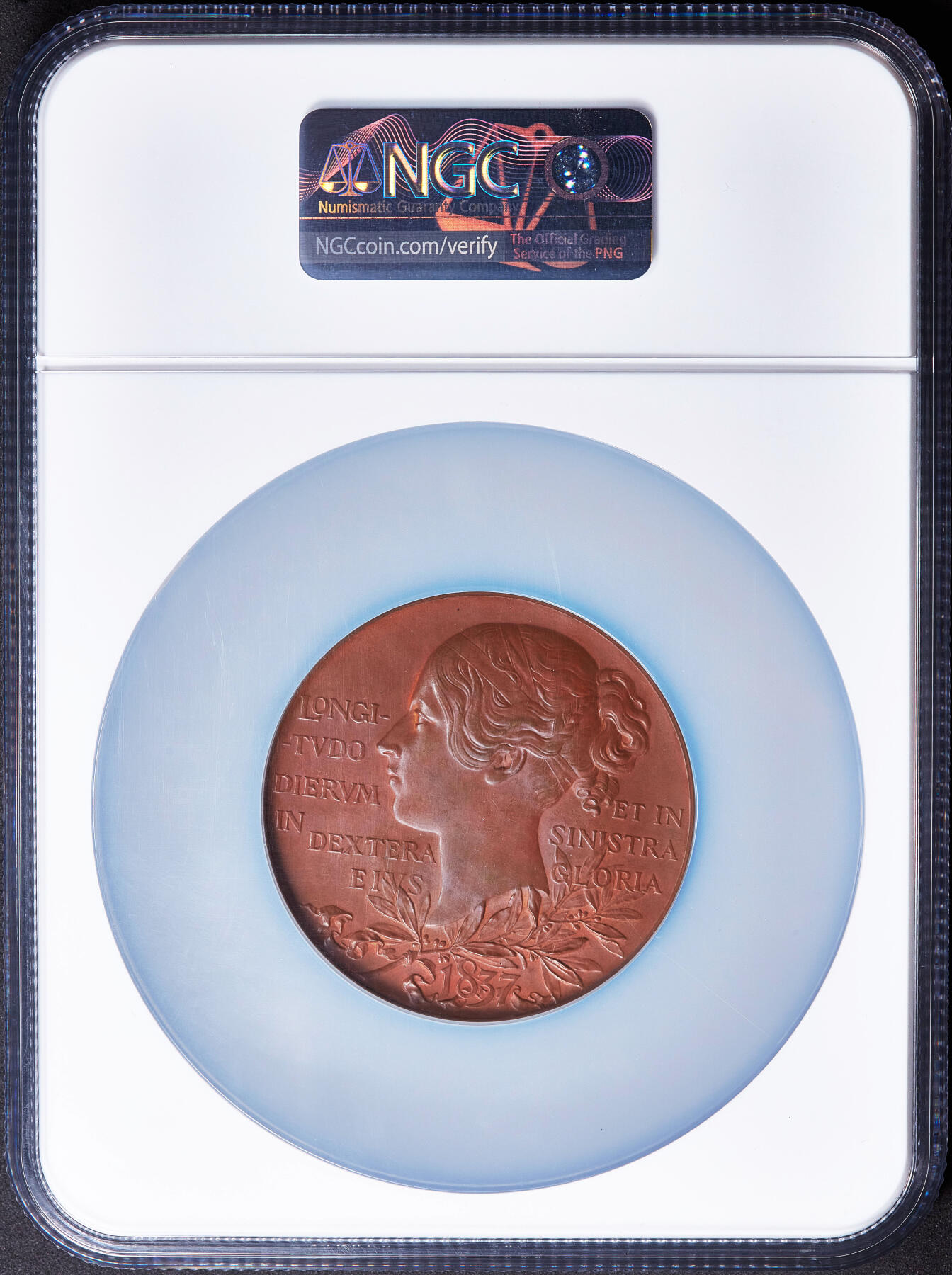 【俄甄集藏】满园春色-2026年(051)04-22星期三 晚 19:30 全场包邮 英国1897年纪念维多利亚女王加冕60周年钻石禧大铜章，NGC MS63，红铜原色状态，经典品种，直径：55mm