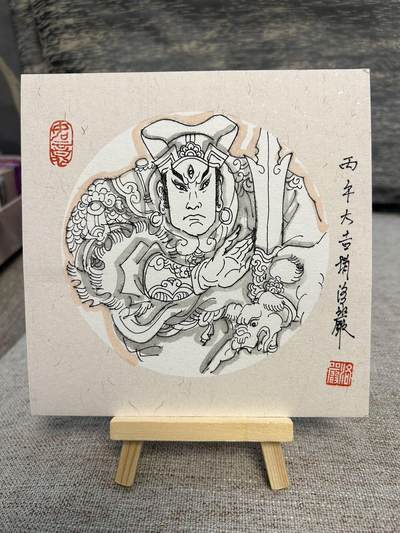 喜灰玩卡拍卖第八期，接拍品0佣金，欢迎送拍，释放现金流，让自己有资金可以购买更多喜欢的卡牌，让别的卡友能淘到更多心仪的卡牌 【手绘】 赵洛严老师手绘 二郎神