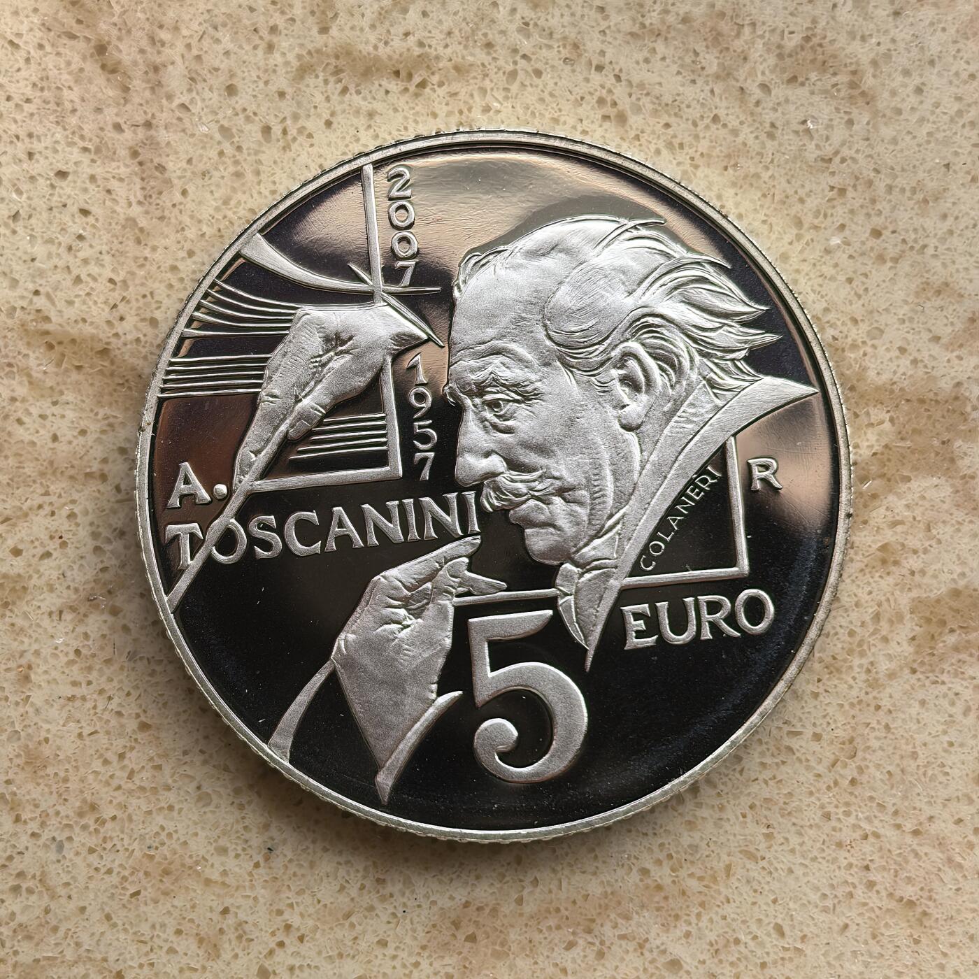 道一币馆币章第一百七十四场 原盒证 圣马力诺2007年诗人乔苏·卡杜奇逝世百年10欧元银币