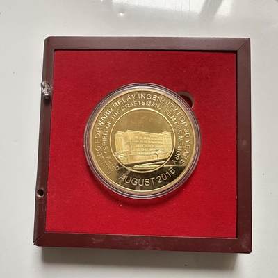 🌹外币初藏🌹🐯2026年第41场   每周二四六晚8️⃣点 世界钱币 中国 2016年 福特继电器 CCTV工匠精神拍摄纪念铜镀金章 96克-70毫米