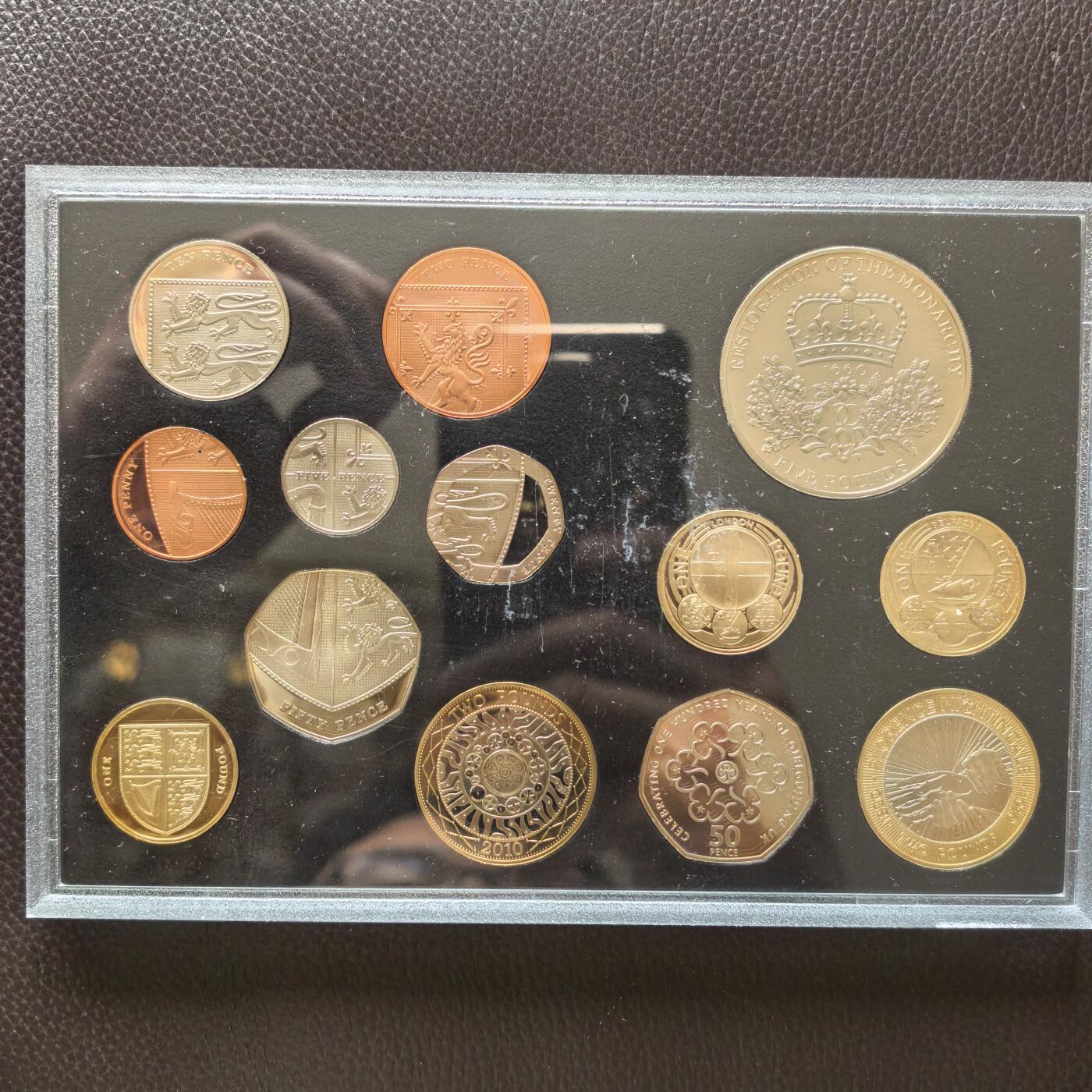 道一币馆币章第一百七十四场 原盒证 英国2010年精制套币全套十二枚