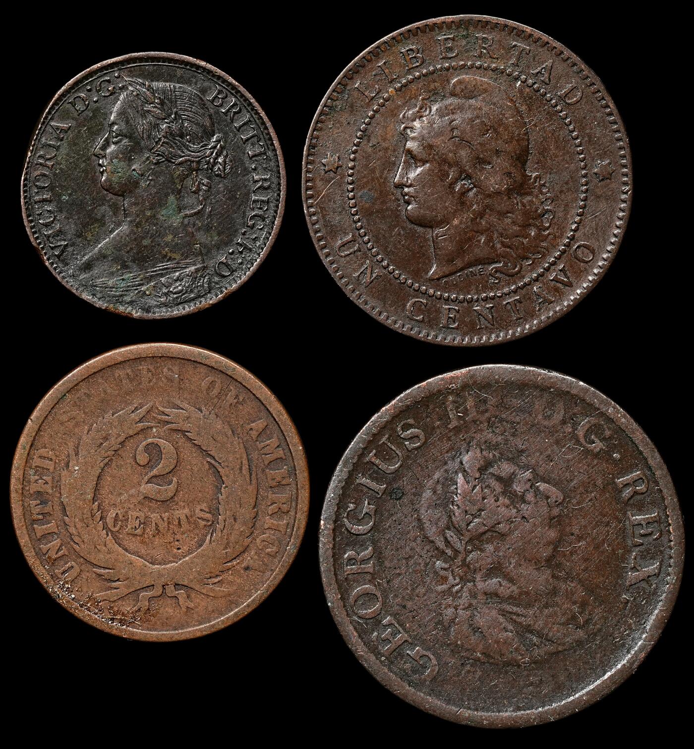 修遠堂世界钱币第111期 世界旧钱币一组