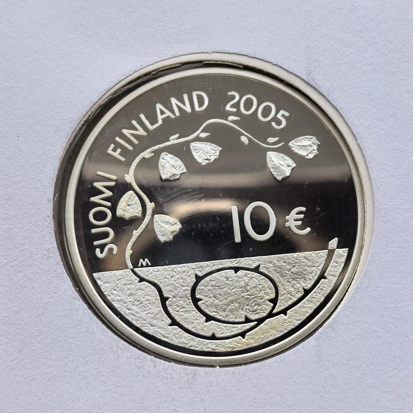 道一币馆币章第一百七十四场 币封 芬兰2005年欧洲和平60周年10欧元精制银币 27.4g 925s