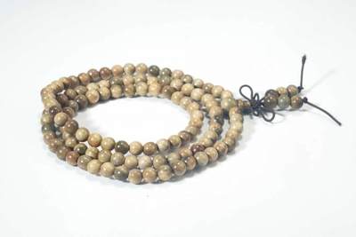 上海都达杂项专场102【全场包邮】  天然绿檀木0.6多圈圆珠手串63-316