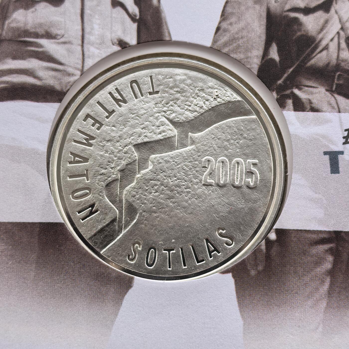 道一币馆币章第一百七十四场 邮币封 芬兰2005年电影无名战士10欧元纪念银币 27.4g 925S 40000