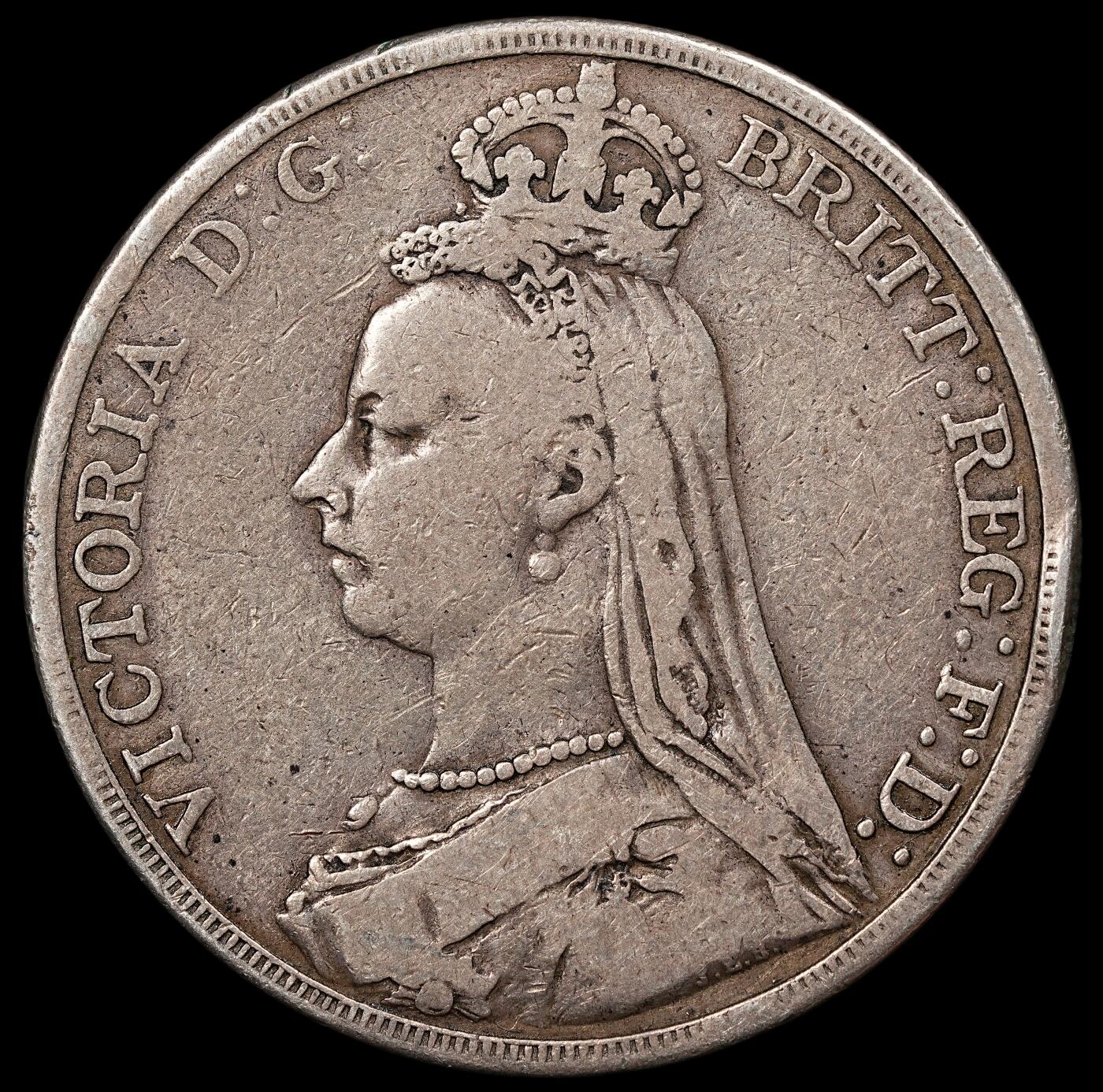 修遠堂世界钱币第111期 1890年英国马剑大银币，27.58g，925银