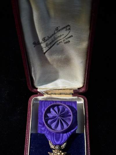 戎马世界章牌大赏第115期 法国文学艺术棕榈勋章，珠宝商豪华定制版，带原盒