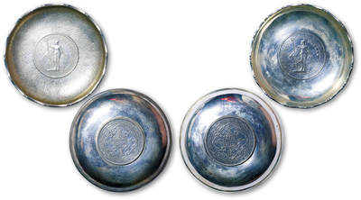 德泉缘2026年三亚春季拍卖会 - 英属贸易站洋壹圆银盘一对  带原盒