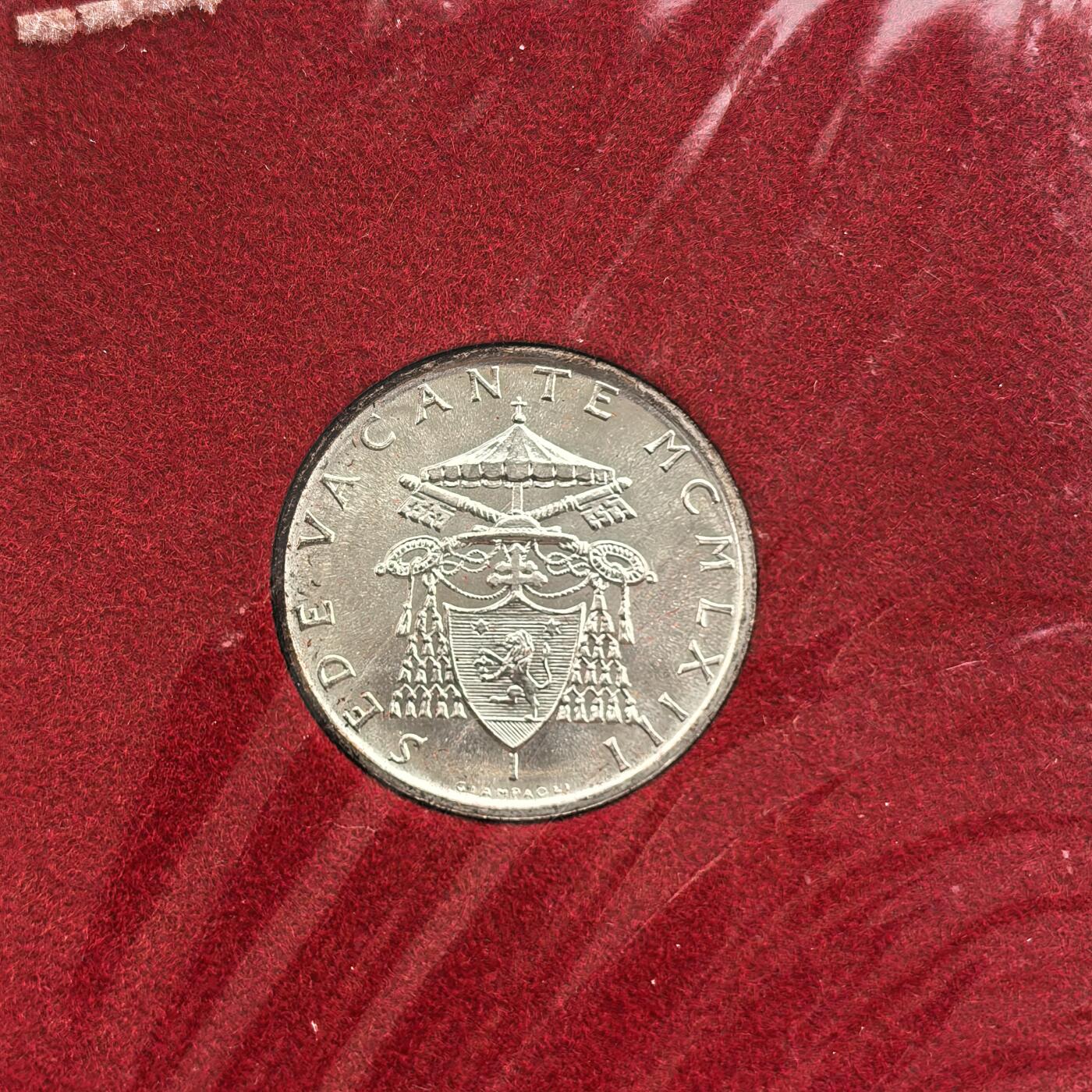 道一币馆币章第一百七十四场 原包装 梵蒂冈1958年缺位500里拉银币