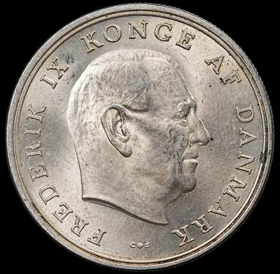 修遠堂世界钱币第111期 - 1964年丹麦安妮公主结婚纪念5克朗银币 17g，含银80%