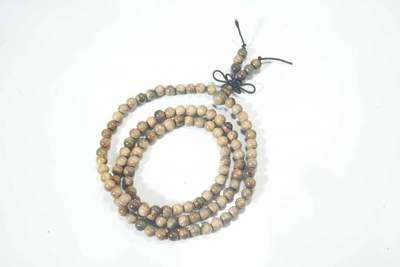 上海都达杂项专场102【全场包邮】  天然绿檀木0.6多圈圆珠手串63-316