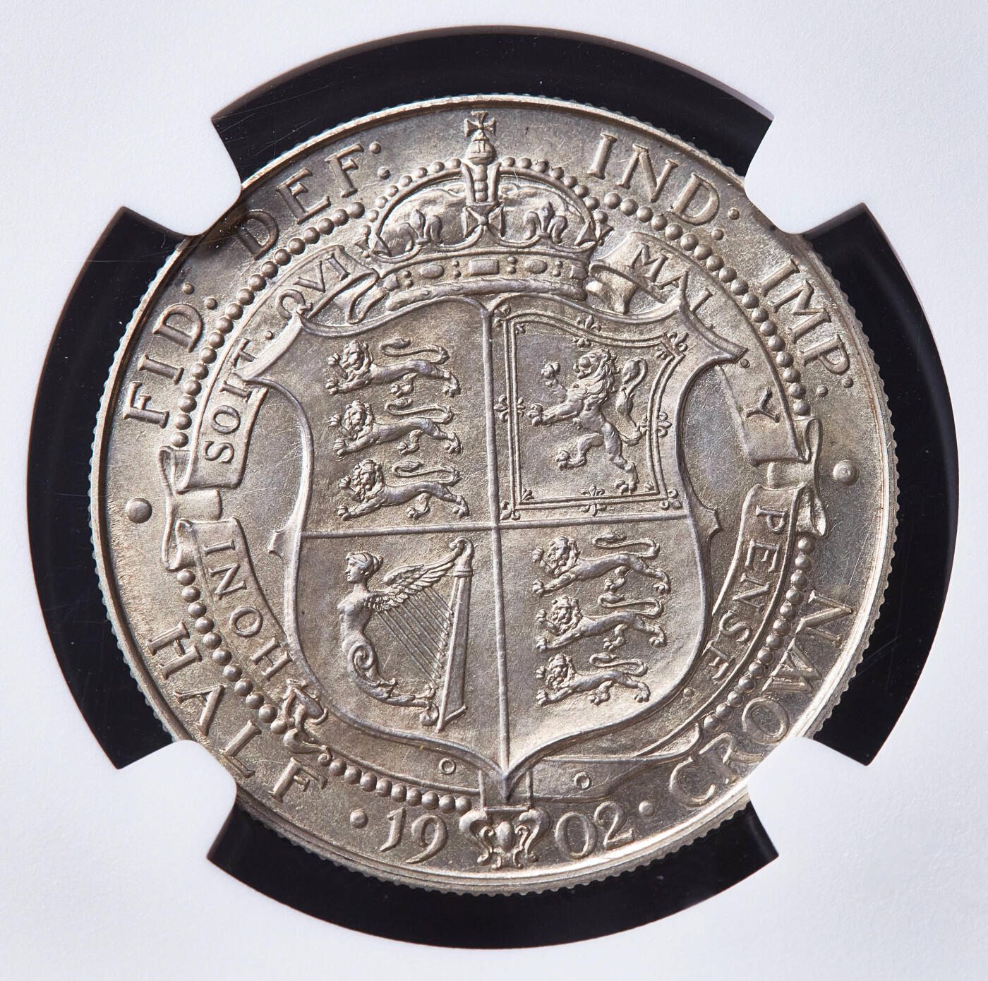 【俄甄集藏】满园春色-2026年(051)04-22星期三 晚 19:30 全场包邮 英国1902年爱德华七世精制1/2克朗银币，NGC PF63 MATTE，黄油彩包浆，磨砂底板