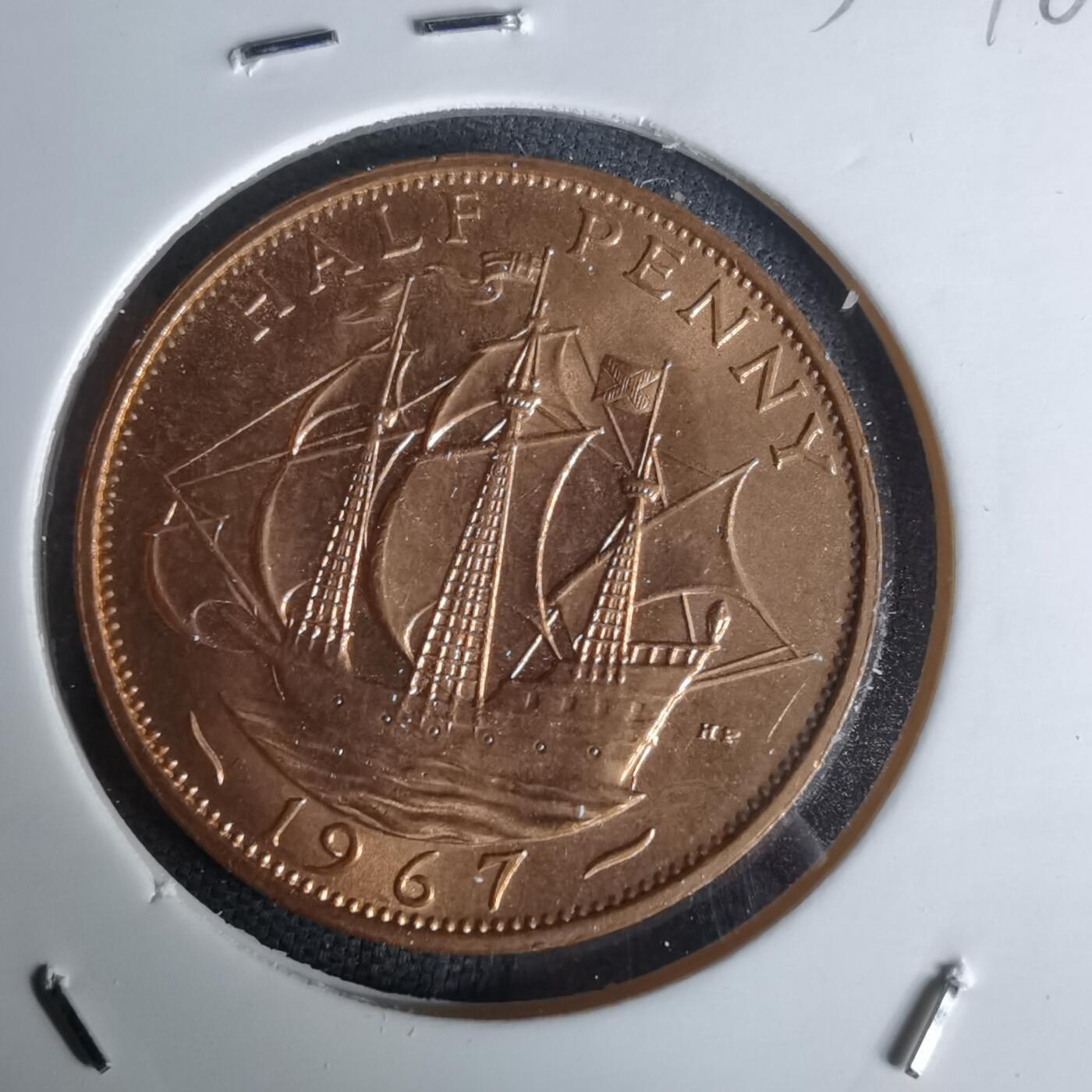 沼泽如烟--第1052场 英国1967年半便士