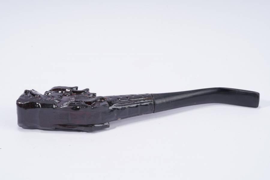 上海都达杂项专场八十一【全场包邮】  漆木龙头烟嘴63-347