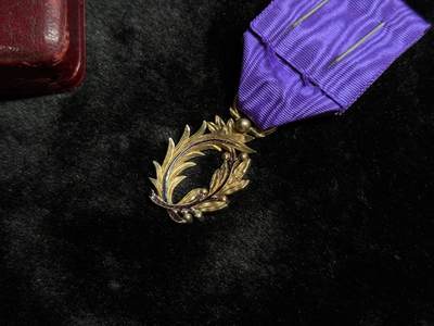 戎马世界章牌大赏第115期 法国文学艺术棕榈勋章，珠宝商豪华定制版，带原盒