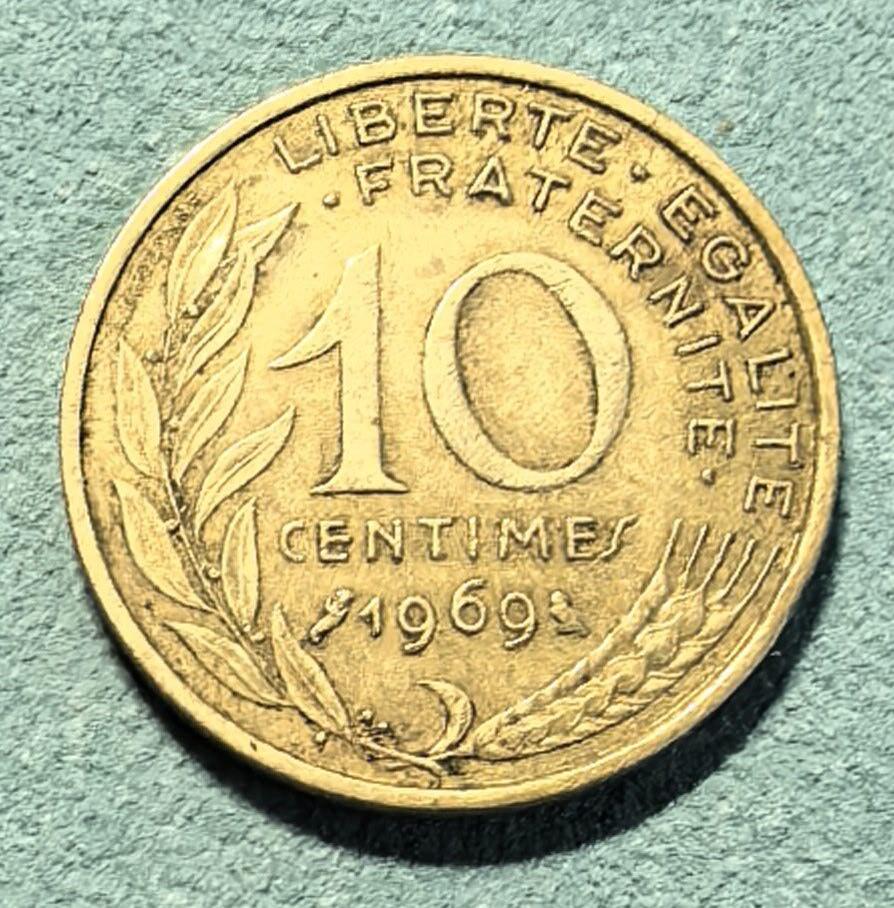 盛世勋华——号角文化勋章邮票专场拍卖第314期 法国1969年10生丁硬币 麦穗女神